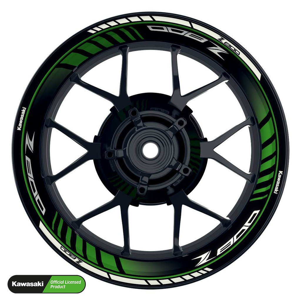 Kawasaki Z800 Rim Decals Design Techno