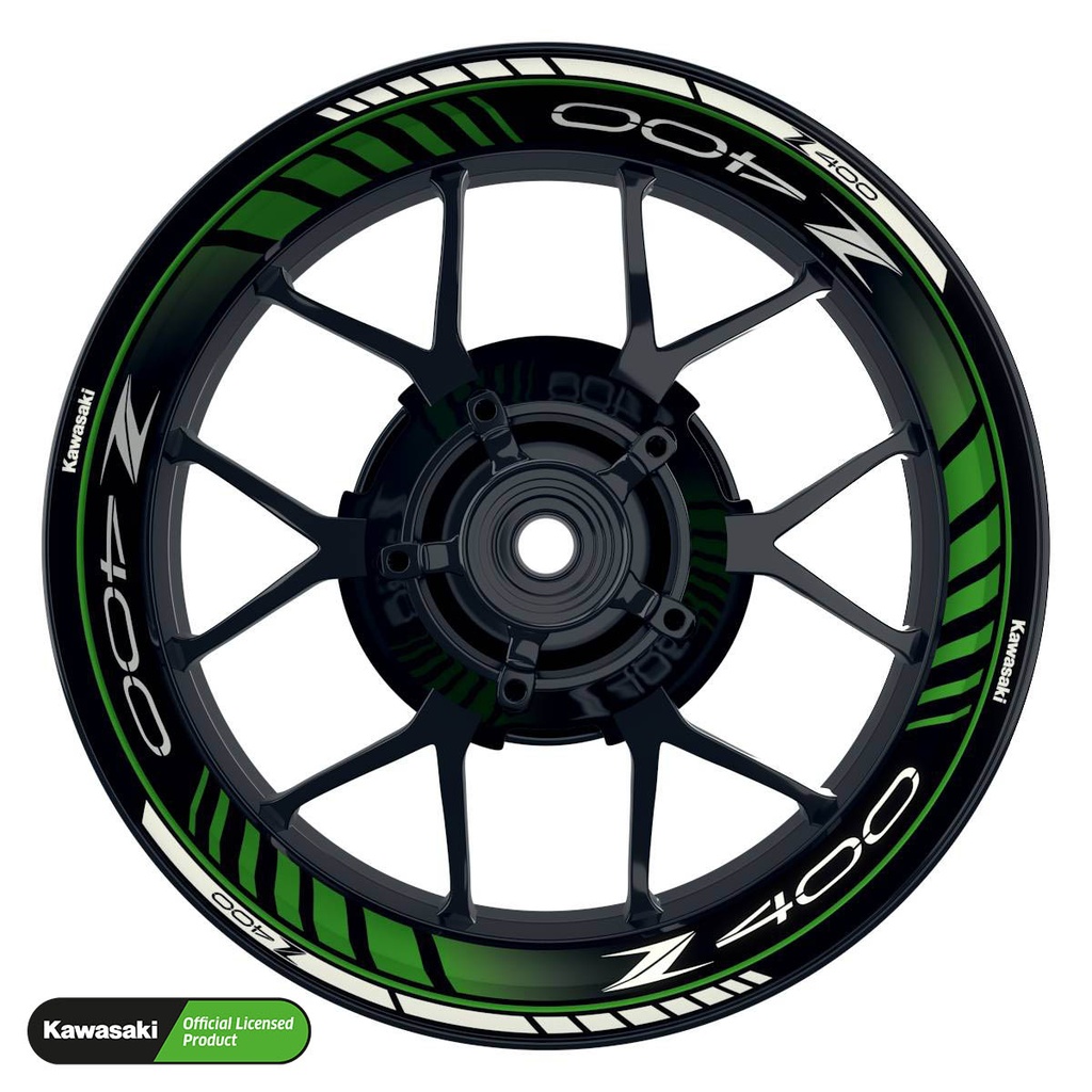 Kawasaki Z400 Rim Decals Design Techno