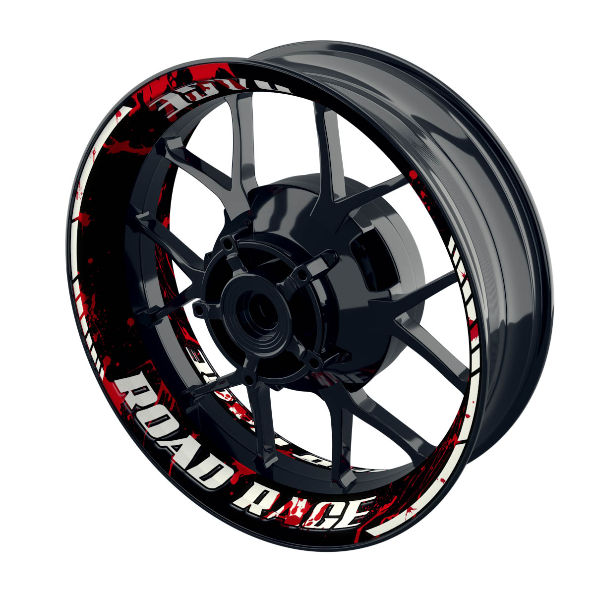 Road Rage Black Rim Decals Premium