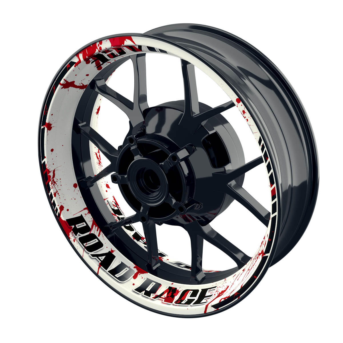 Felgenaufkleber Trouble weiss Premium Wheelsticker