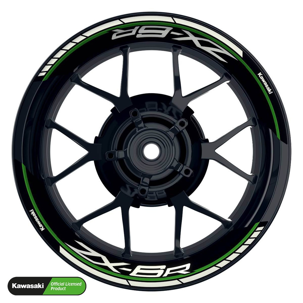 Kawasaki ZX-6R Rim Decals splitted Design Clean