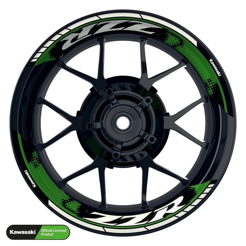 Kawasaki ZZR Rim Decals splitted Design Dots