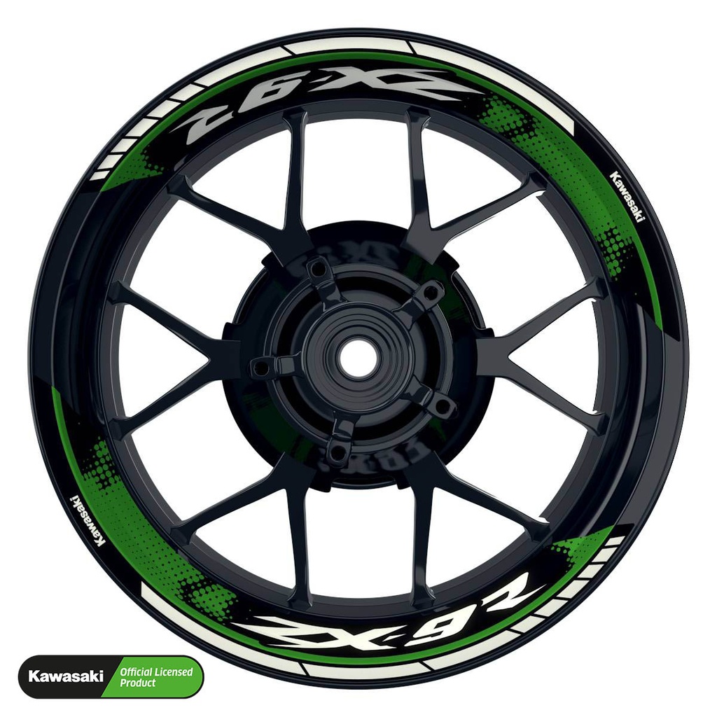 Kawasaki ZX-9R Rim Decals splitted Design Dots