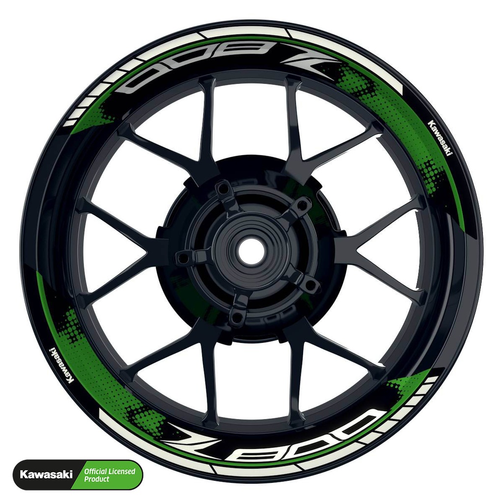 Kawasaki Z800 Rim Decals splitted Design Dots