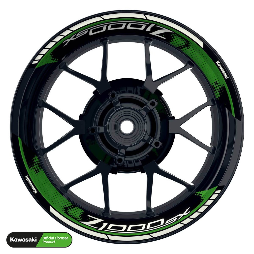 Kawasaki Z1000SX Rim Decals splitted Design Dots