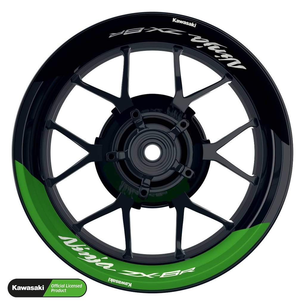 Kawasaki NINJA ZX-6R Rim Decals splitted Design Fifty Fifty V1