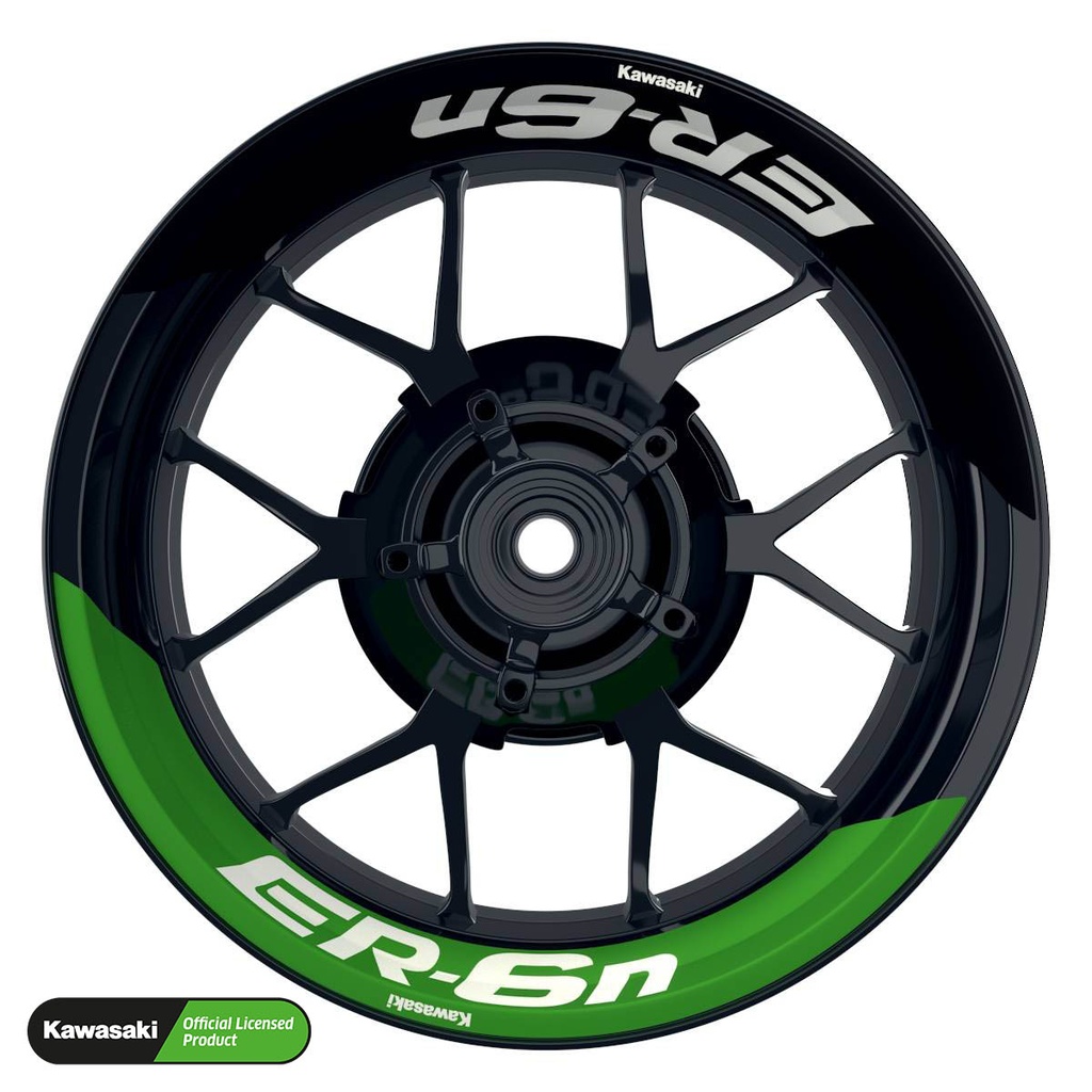 Kawasaki ER6N Rim Decals splitted Design Fifty Fifty V1