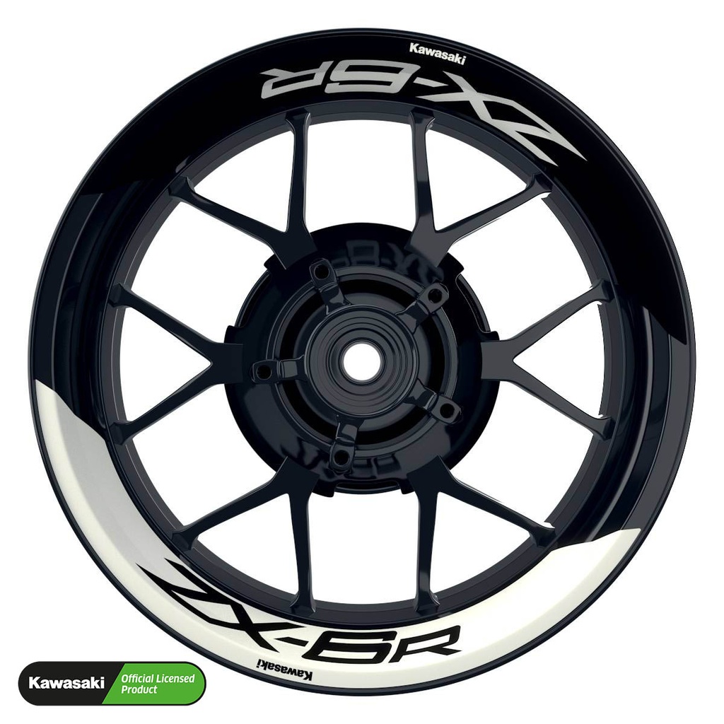 Kawasaki ZX-6R Rim Decals splitted Design Fifty Fifty V2