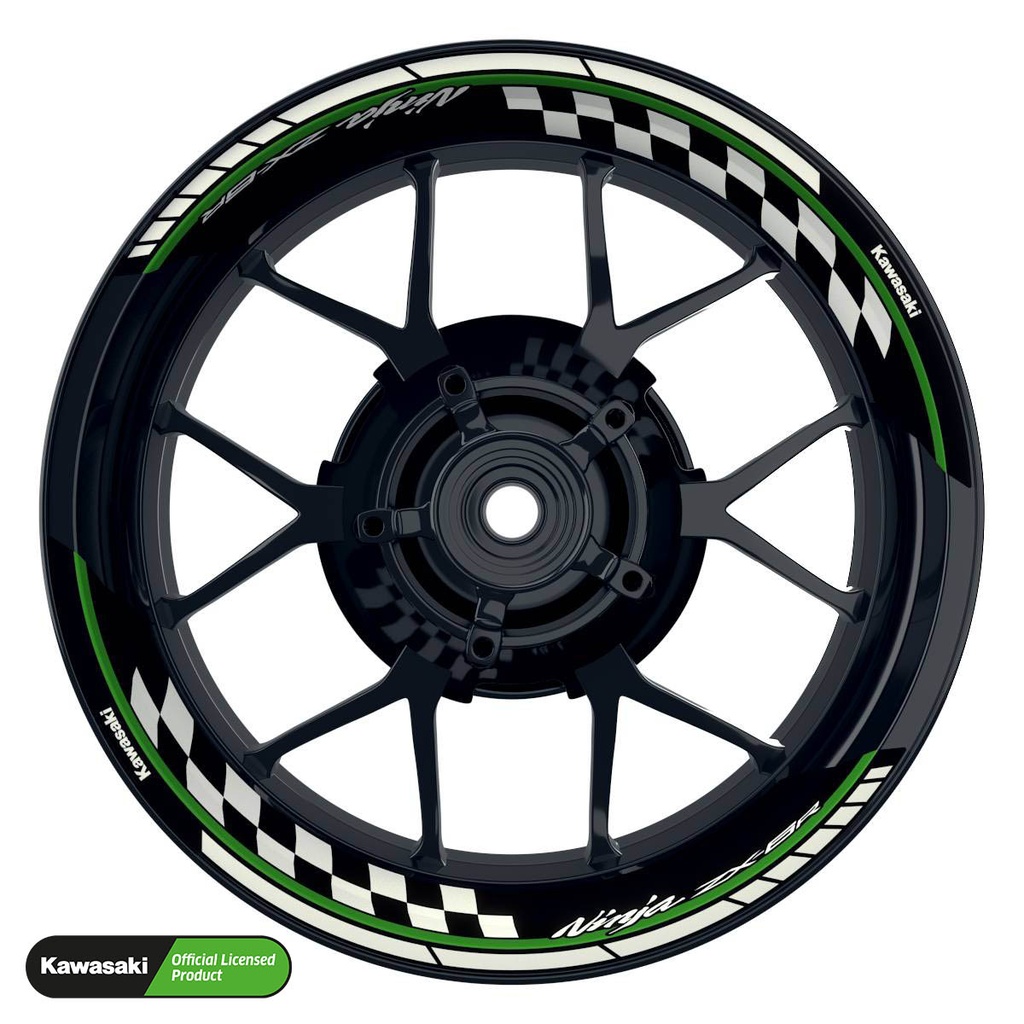 Kawasaki NINJA ZX-6R Rim Decals splitted Design GRID