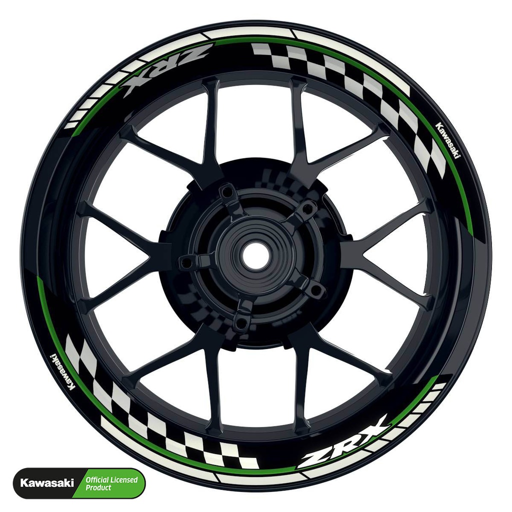 Kawasaki ZRX Felgenaufkleber geteilt Design GRID