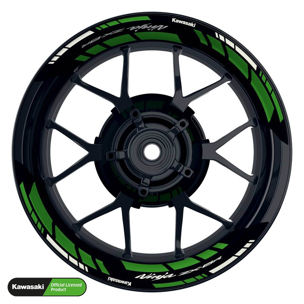 Kawasaki NINJA ZX-6R Rim Decals splitted Design GRID2 V1