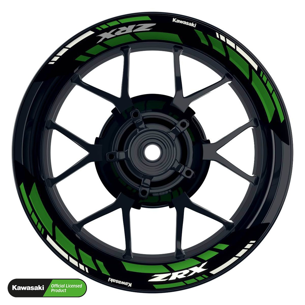 Kawasaki ZRX Felgenaufkleber geteilt Design GRID2 V1