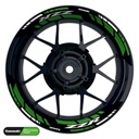 Kawasaki ZZR Felgenaufkleber geteilt Design GRID2 V1