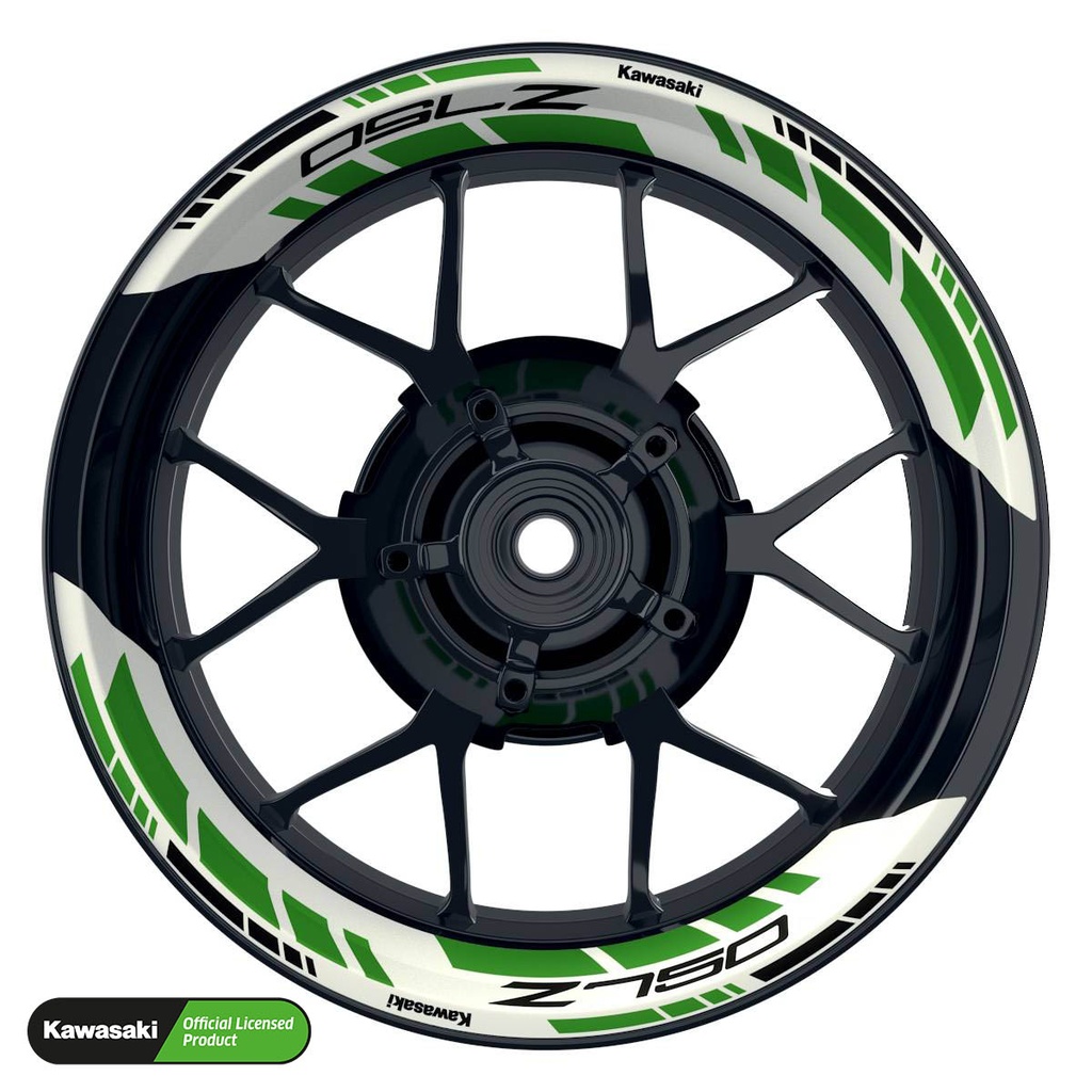 Kawasaki Z750 Rim Decals splitted Design GRID2 V2