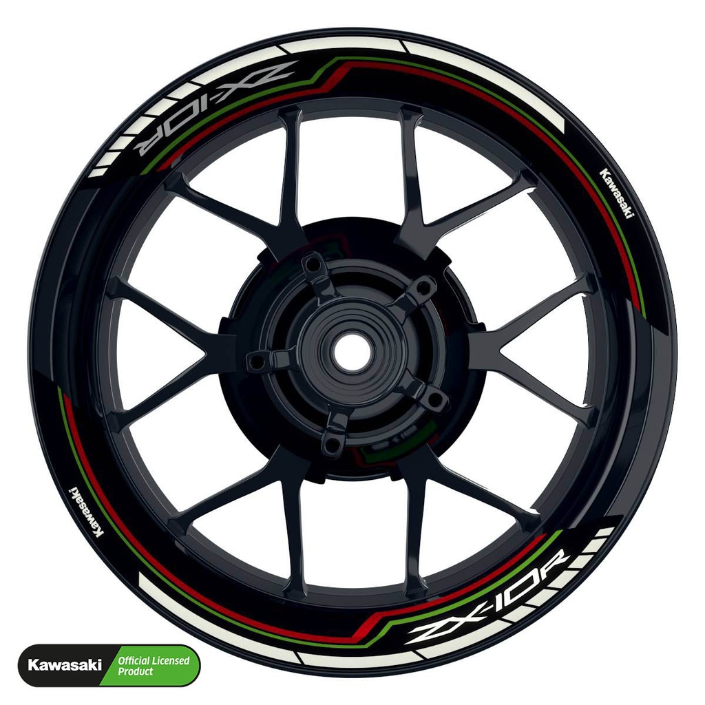 Kawasaki ZX-10R Rim Decals splitted Design Lightning