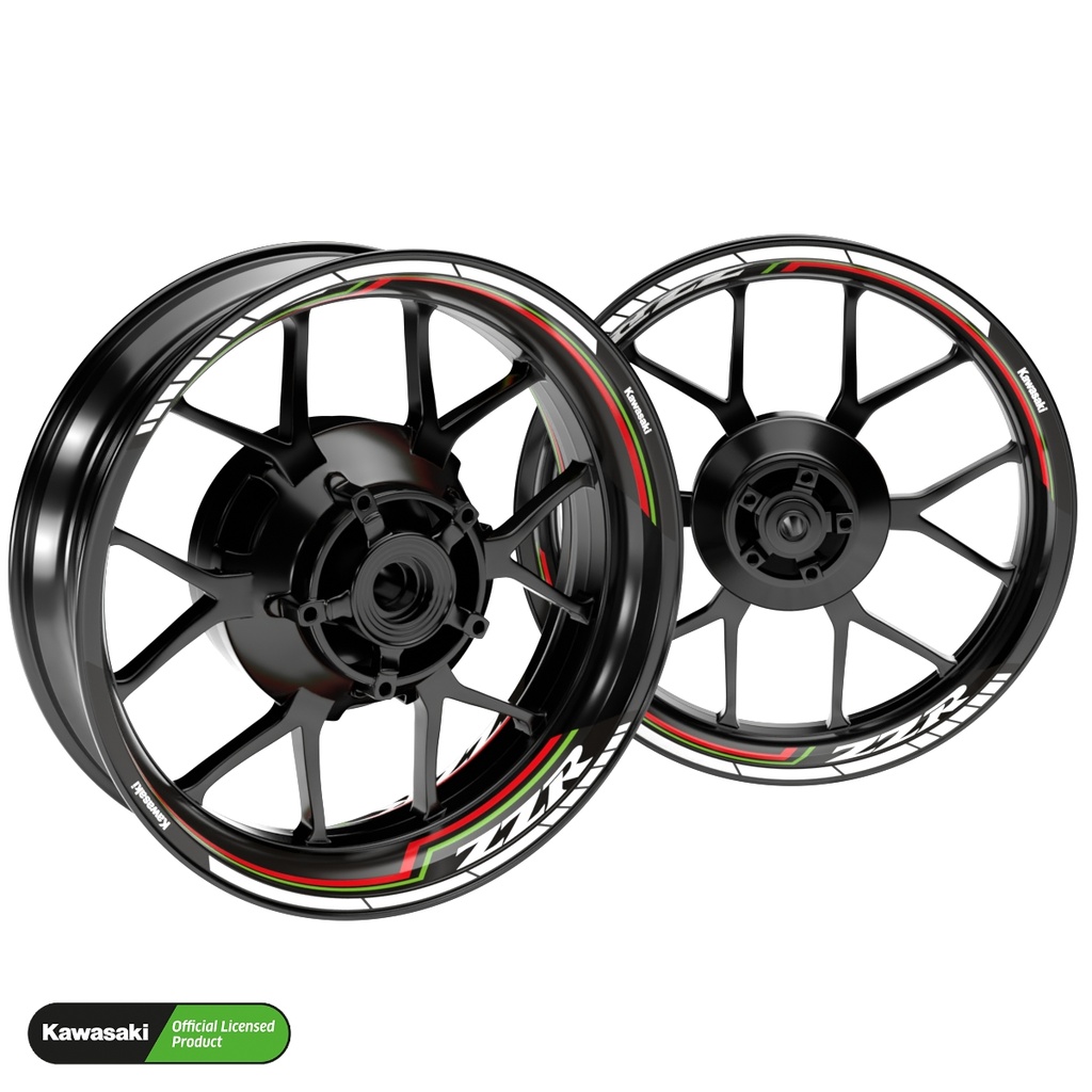 Kawasaki ZZR Rim Decals splitted Design Lightning