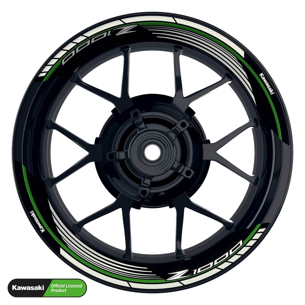 Kawasaki Z1000 Rim Decals splitted Design Saw