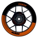 KTM Felgenaufkleber premium Halb halb orange