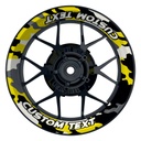 Individuelle Felgenaufkleber "Camouflage" gelb Premium Wheelsticker