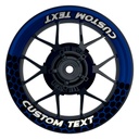 Individuelle Felgenaufkleber "Hexagon" halb halb schwarz Premium Wheelsticker