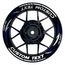 Individuelle Felgenaufkleber "Razor" schwarz Premium Wheelsticker