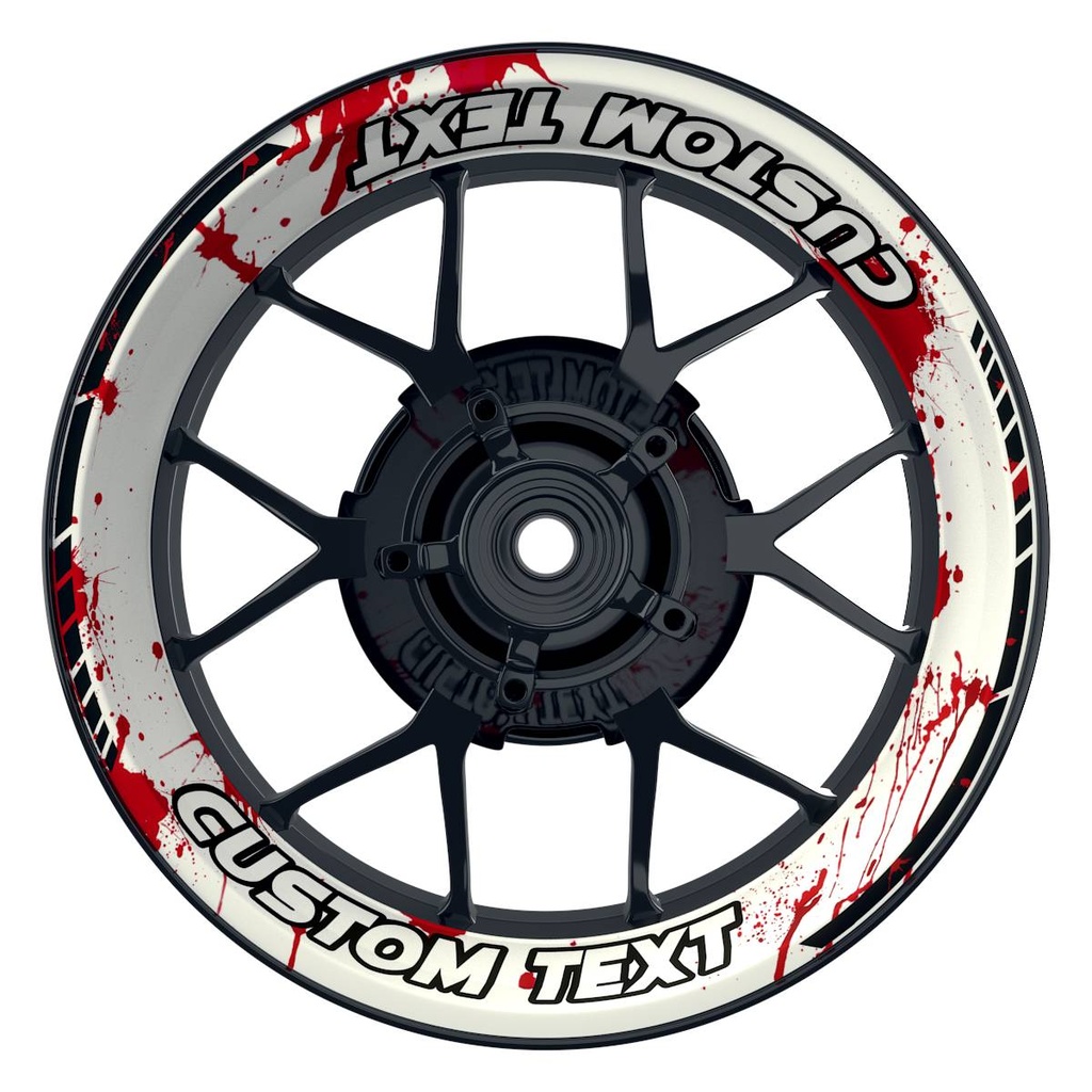 Individuelle Felgenaufkleber "Roadrage weiss" Premium Wheelsticker