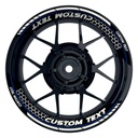 Individuelle Felgenaufkleber "Hexagon" Premium geteilt Wheelsticker