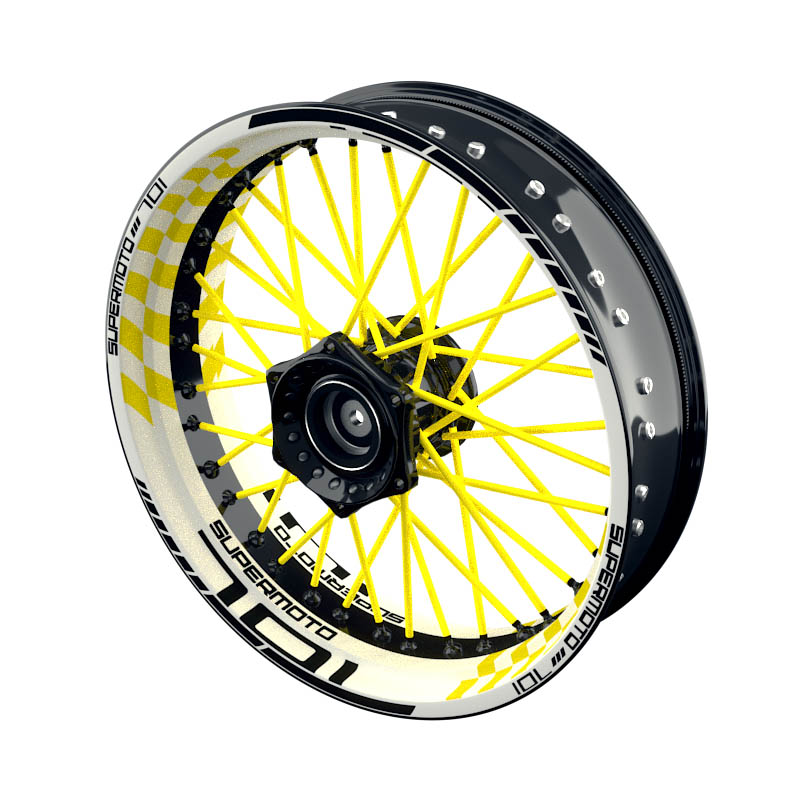 Rim Decals for Husqvarna 701 - Design GRID W  inkl. Spokes