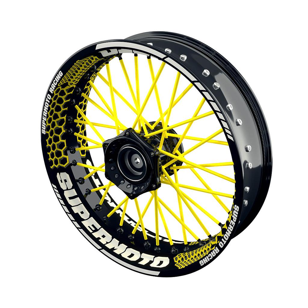 Supermoto - Rim Decals Design Hexagon S  inkl. Spokes