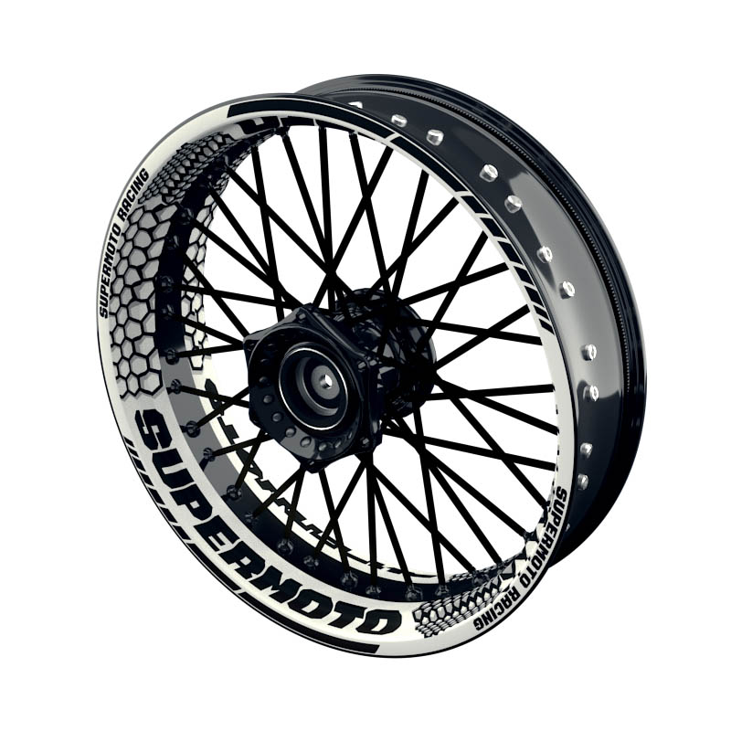 Supermoto - Rim Decals Design Hexagon W inkl. Spokes