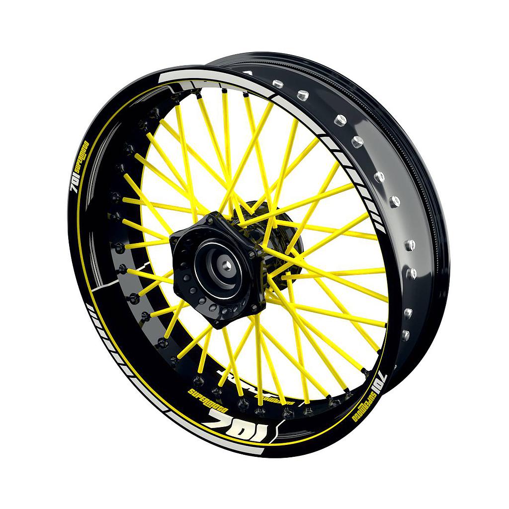 Felgenaufkleber Husqvarna 701 Motorrad Supermoto Scratched Wheelsticker Premium