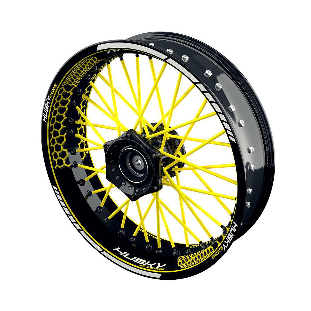 Husqvarna Felgenaufkleber Motorrad Husky Supermoto Hexagon Wheelsticker Premium