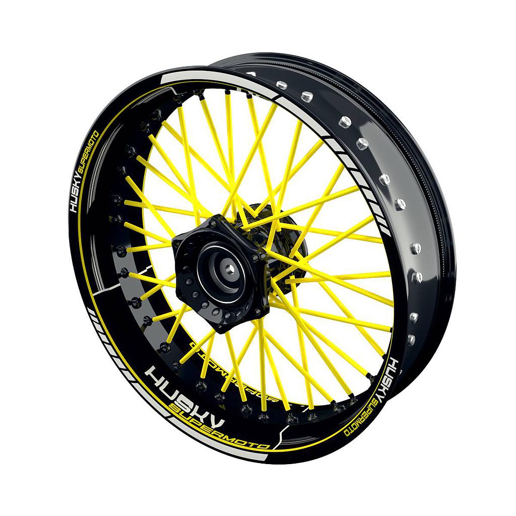 Husqvarna Felgenaufkleber Motorrad Husky Supermoto Scratched Wheelsticker Premium