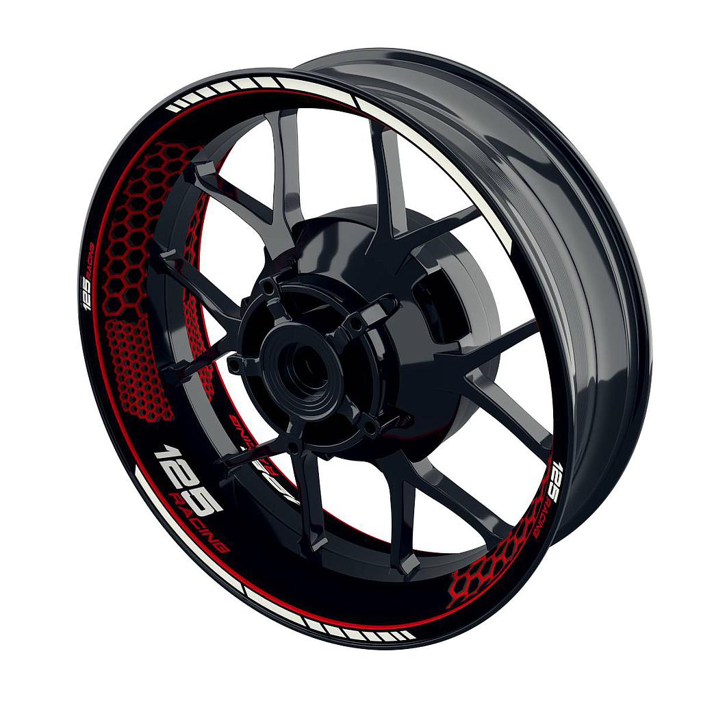 Felgenaufkleber 125 Racing Hexagon Wheelsticker Premium