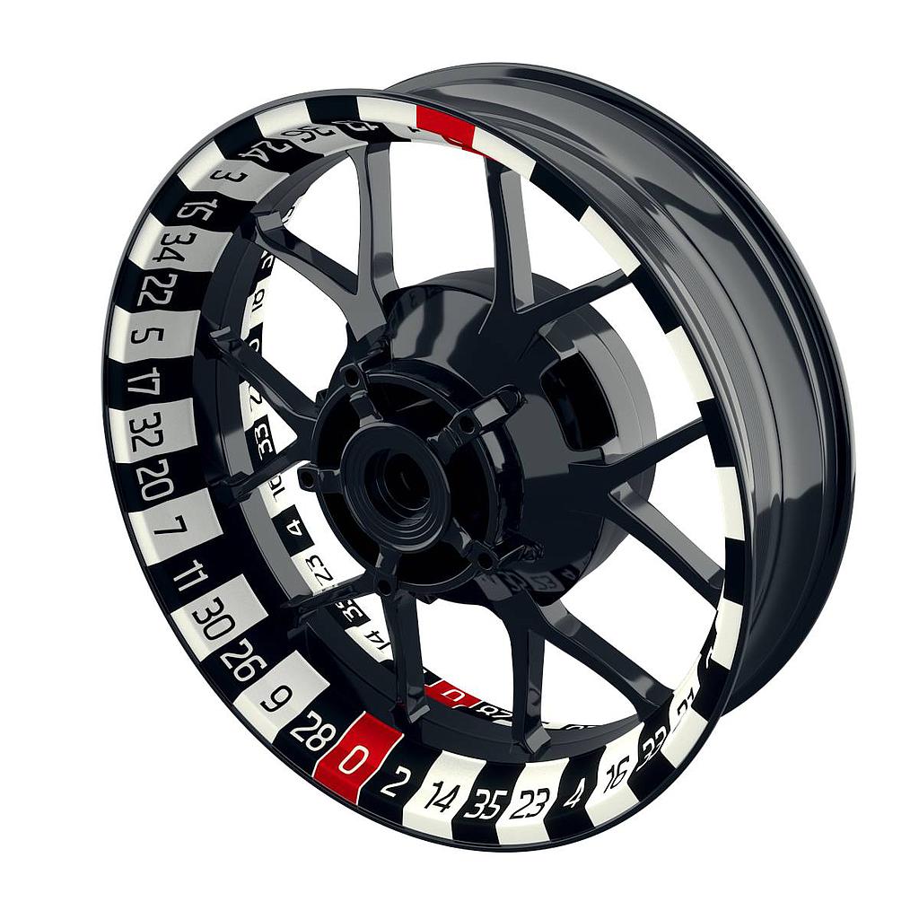 Felgenaufkleber Roulette schwarz Wheelsticker Premium