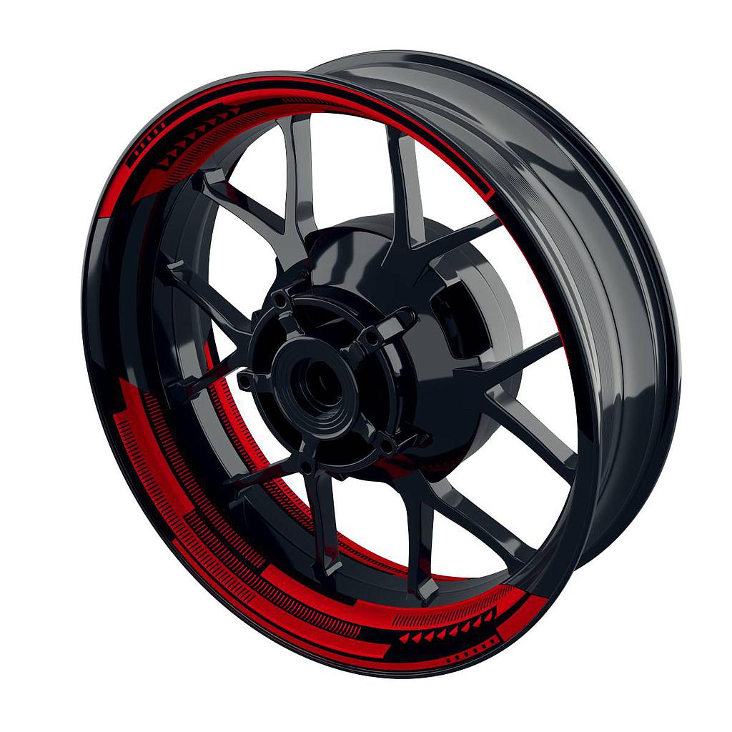 Cybertech black Rim Decals Wheelsticker Premium splitted