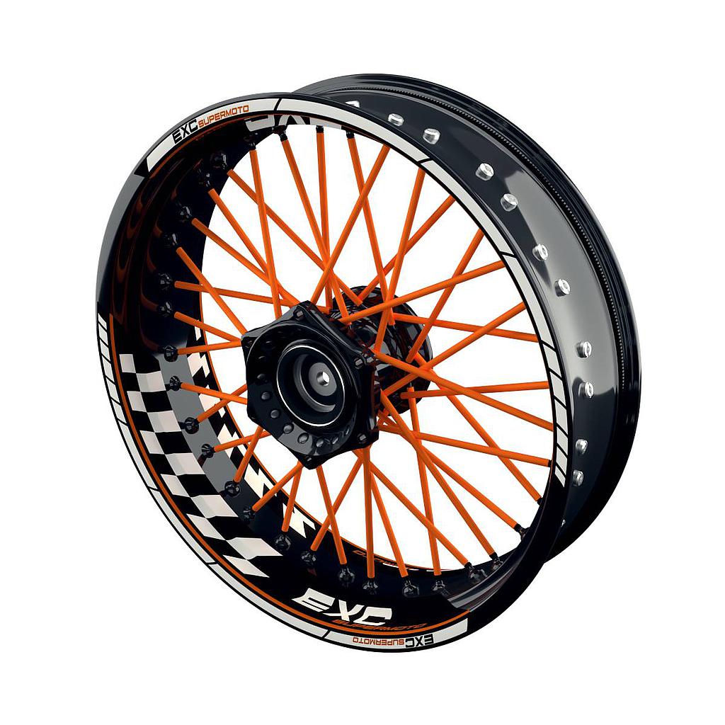 Felgenaufkleber KTM EXC Supermoto GRID Wheelsticker Premium geteilt