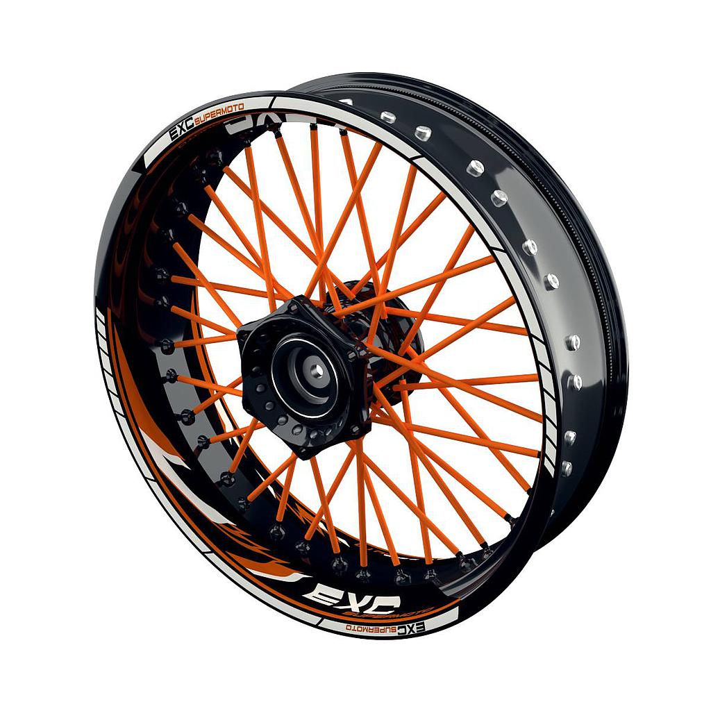 Felgenaufkleber KTM EXC Supermoto Razor Wheelsticker Premium geteilt