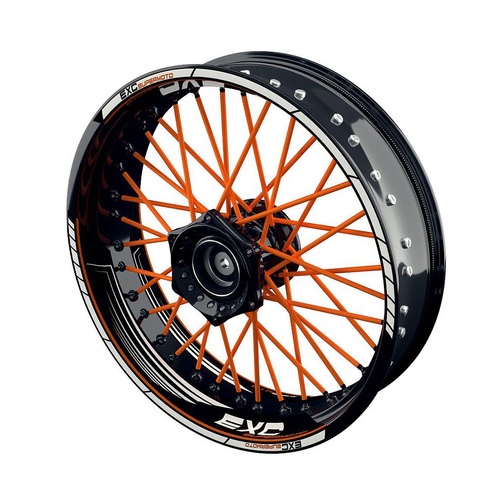 Felgenaufkleber KTM EXC Supermoto SAW Wheelsticker Premium geteilt