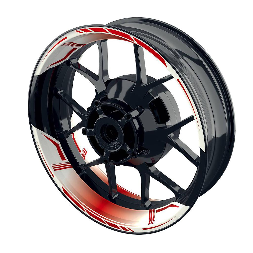 Felgenaufkleber Gradient weiss Wheelsticker Premium geteilt