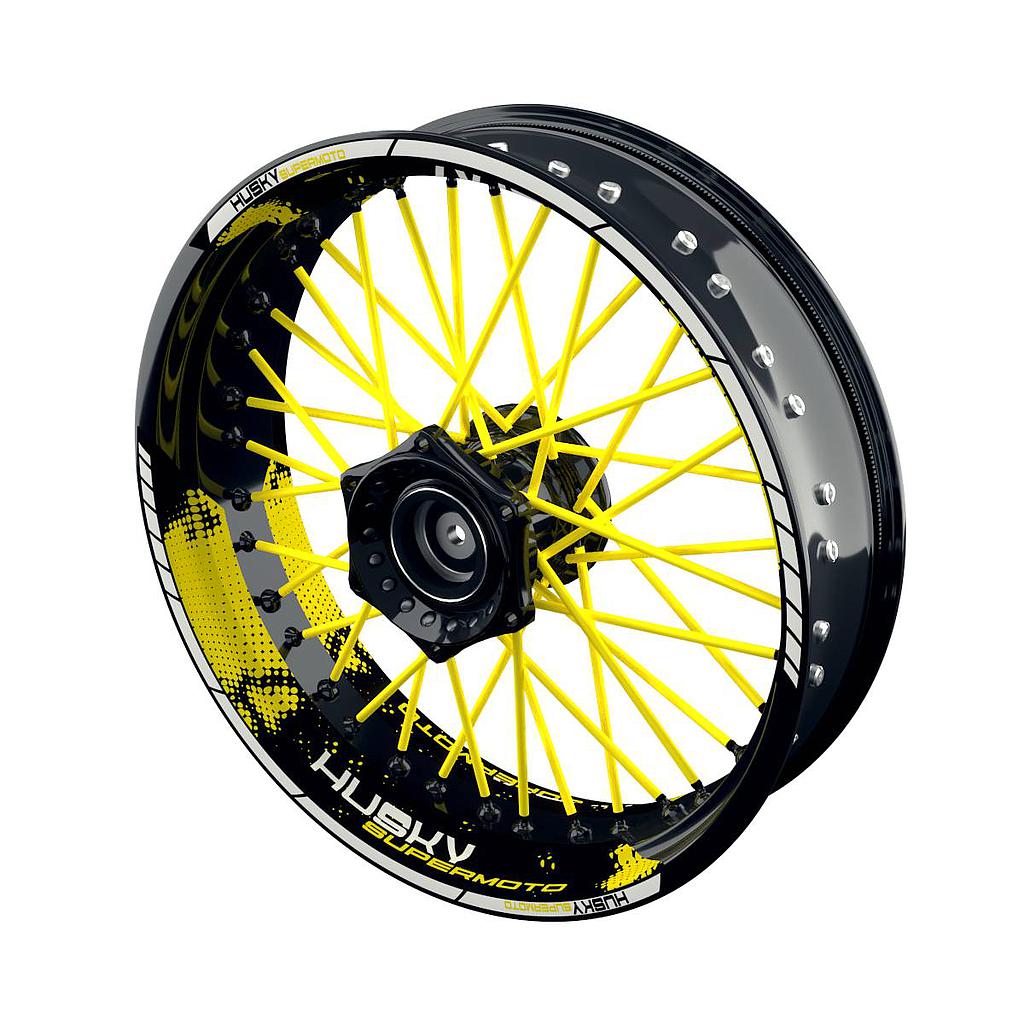 HUSKY Supermoto Dots Felgenaufkleber Wheelsticker Premium geteilt