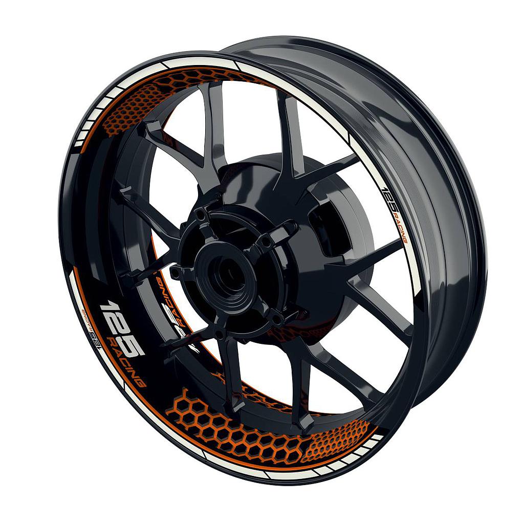 Felgenaufkleber Racing 125 Hexagon Wheelsticker Premium geteilt