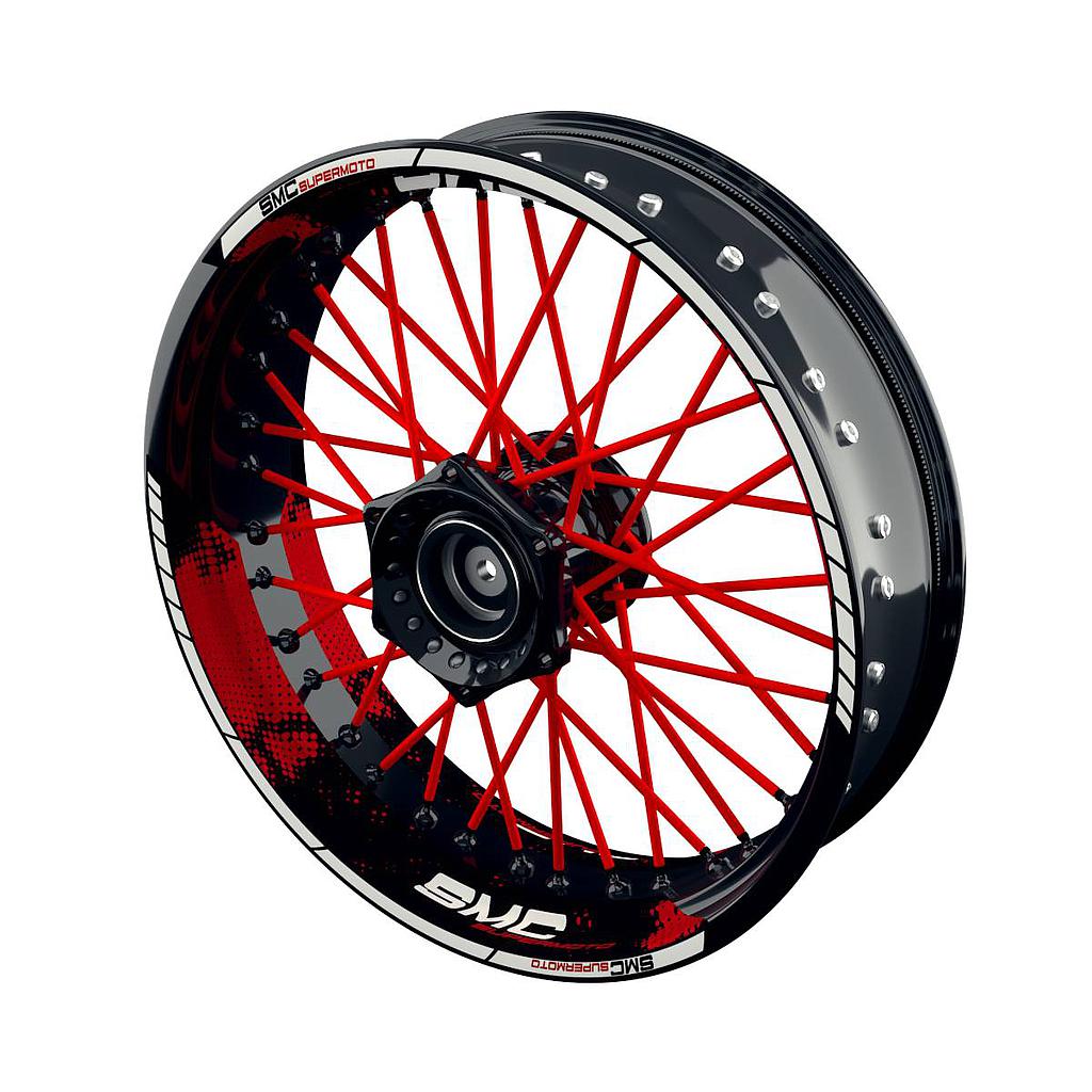 SMC Supermoto Dots Felgenaufkleber Wheelsticker Premium geteilt