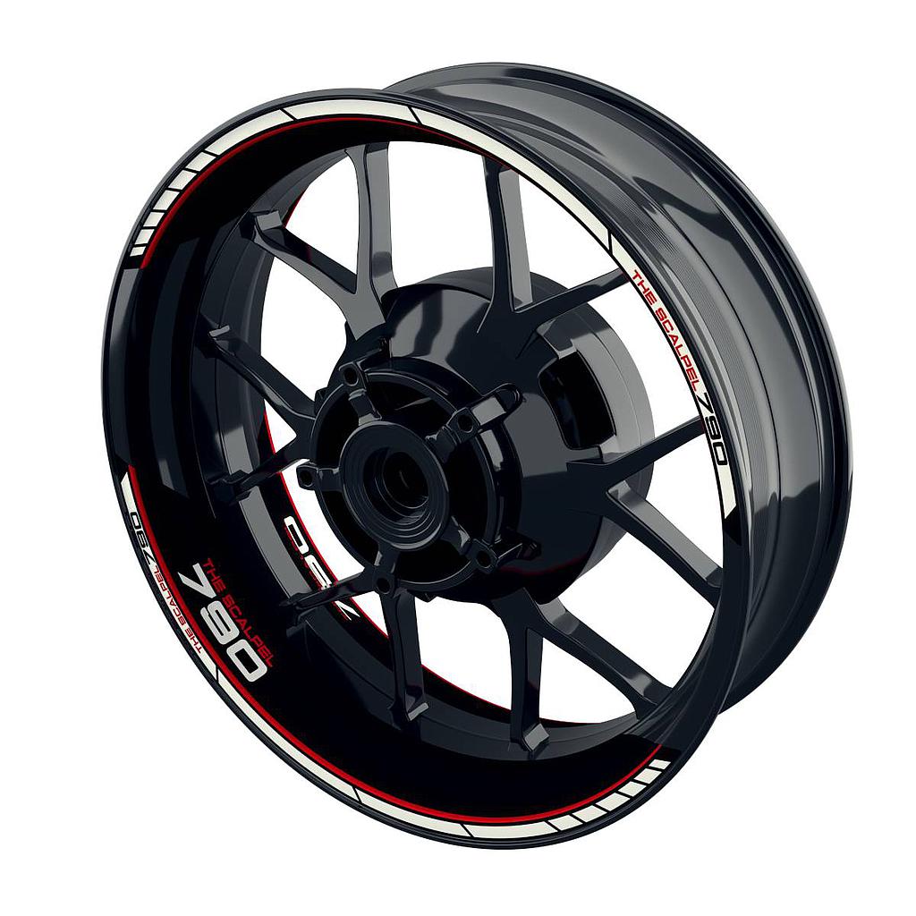 Felgenaufkleber KTM 790 Duke THE SCALPEL Clean Wheelsticker Premium geteilt