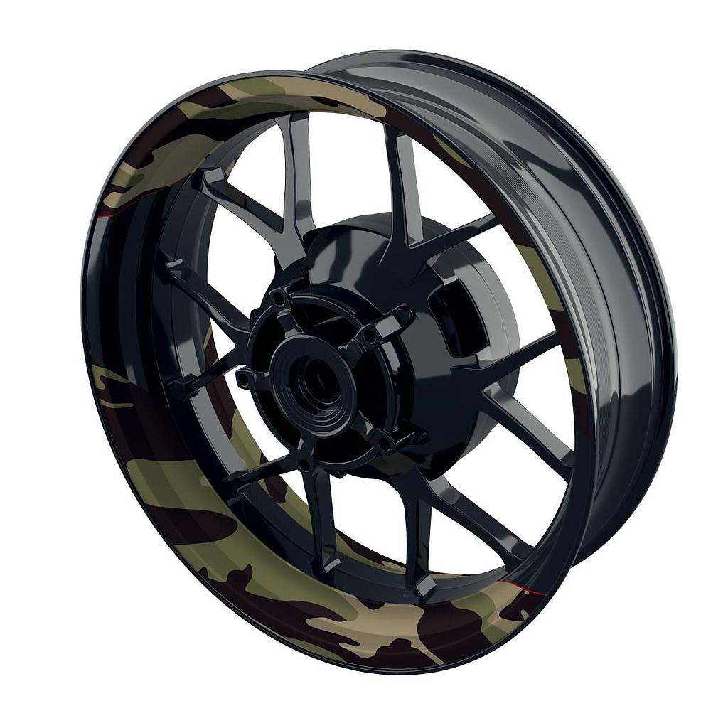 German Camouflage 2 Rim Decals Wheelsticker Premium splitted 