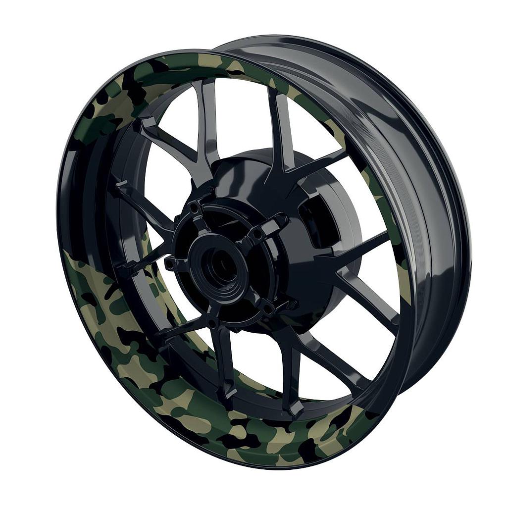 German Camouflage 3 Rim Decals Wheelsticker Premium splitted