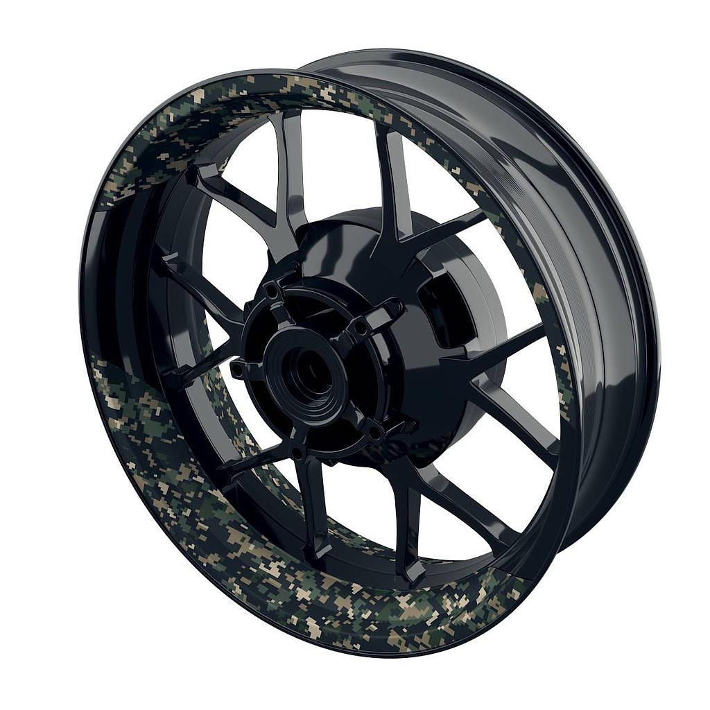 Pixel Camouflage Rim Decals Wheelsticker Premium splitted 