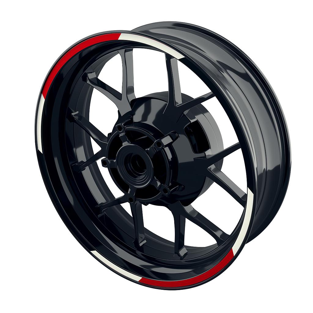 Felgenrandaufkleber Motorrad Tricolor Premium Wheelsticker