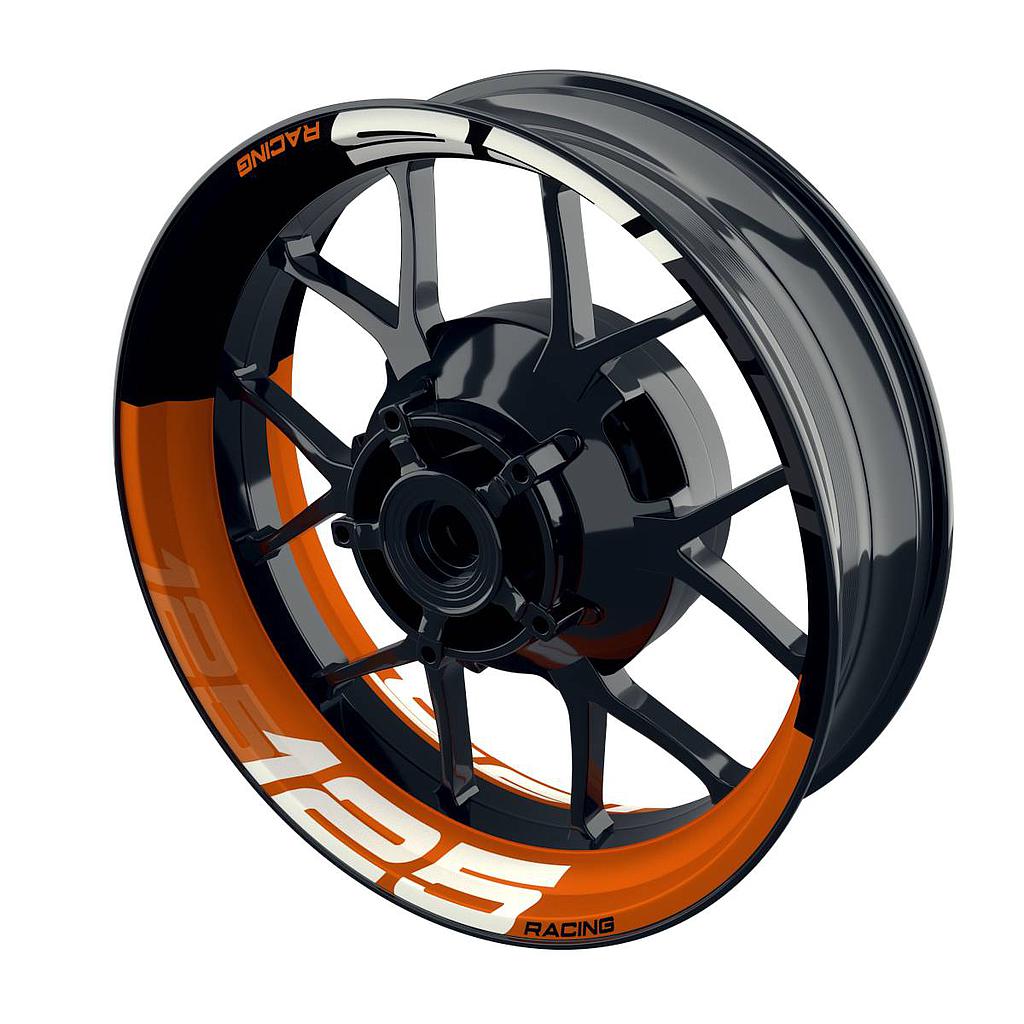 Felgenaufkleber Felgenaufkleber für 125 RACING halb halb V2 Wheelsticker Premium