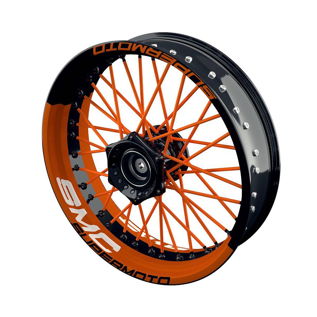 Felgenaufkleber KTM SMC Supermoto halb halb V2 Wheelsticker Premium